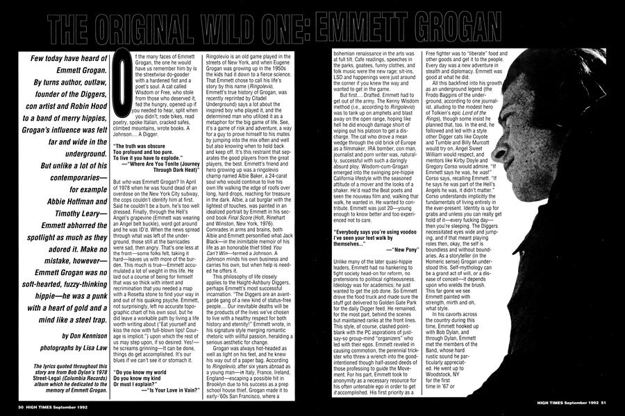 THE ORIGINAL WILD ONE:EMMETT GROGAN