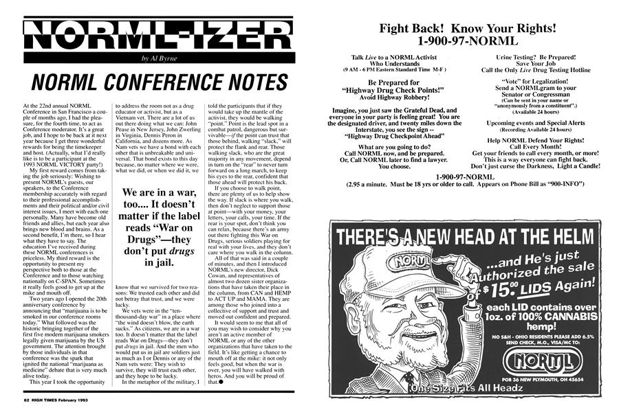 NORML CONFERENCE NOTES