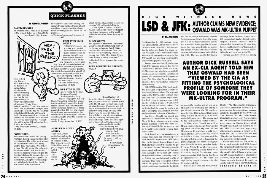 LSD & JFK: AUTHOR CLAIMS NEW EVIDENCE; OSWALD WAS MK-ULTRA PUPPET