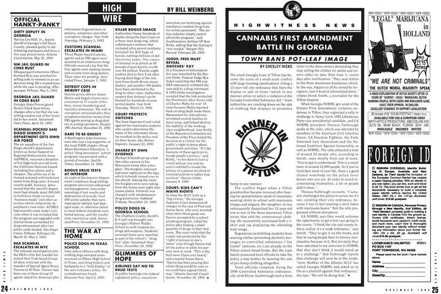 CANNABIS FIRST AMENDMENT BATTLE IN GEORGIA