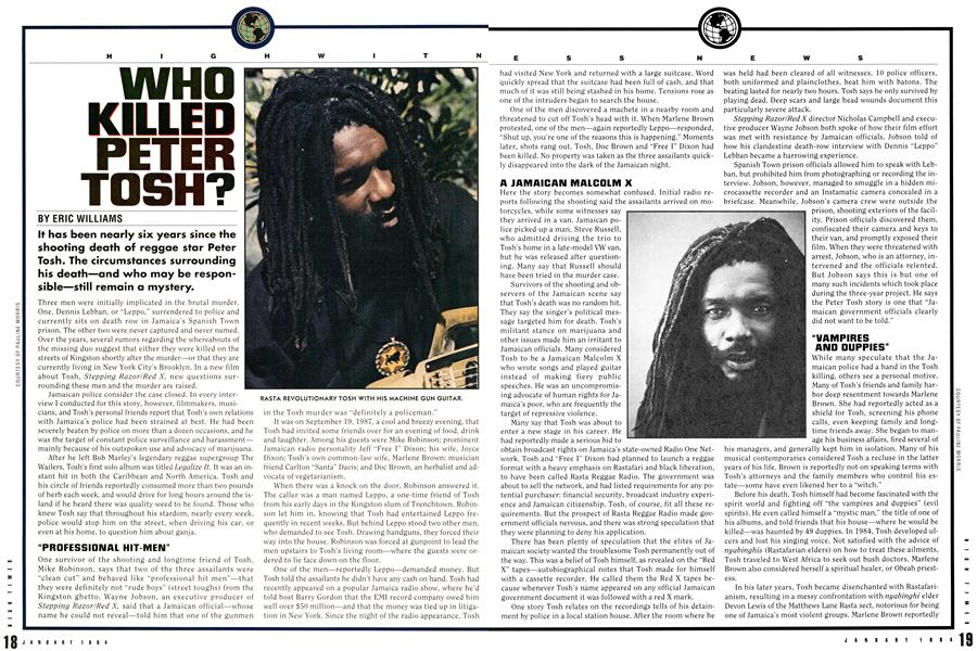 WHO KILLED PETER TOSH?
