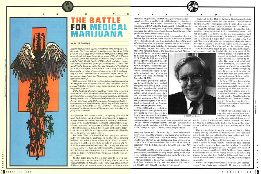 THE BATTLE FOR MEDICAL MARIJUANA