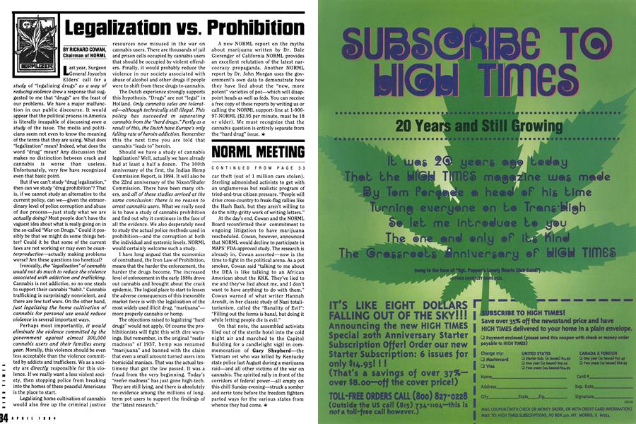 Legalization vs. Prohibition