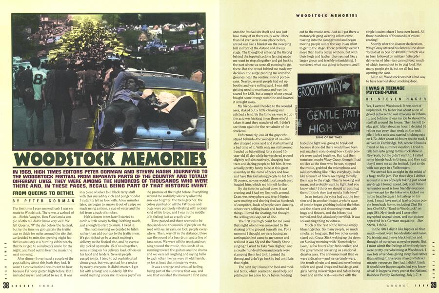 WOODSTOCK MEMORIES | High Times | AUGUST 1994