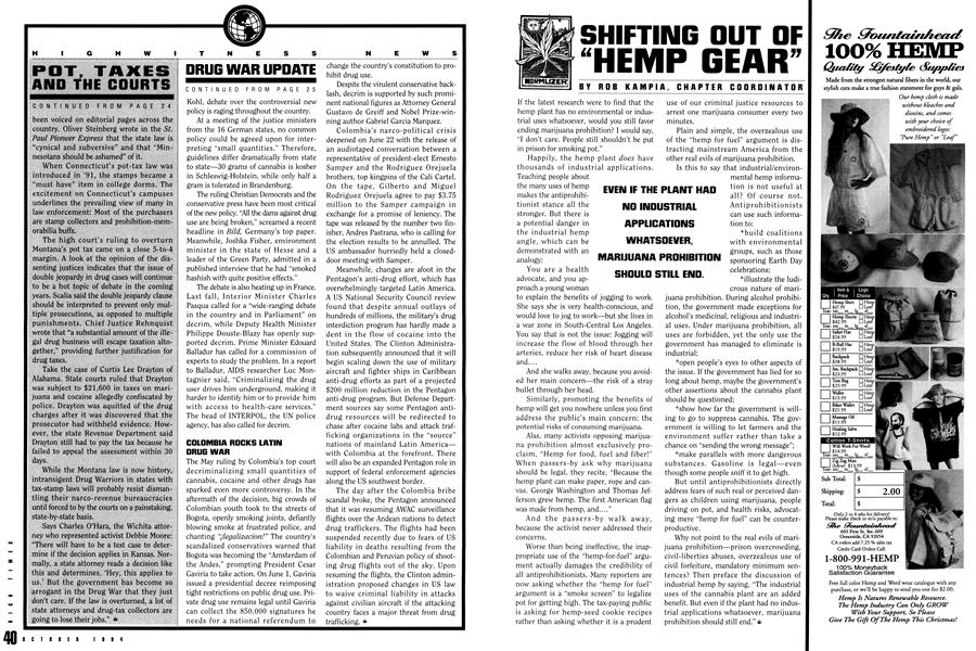 SHIFTING OUT OF "HEMP GEAR"