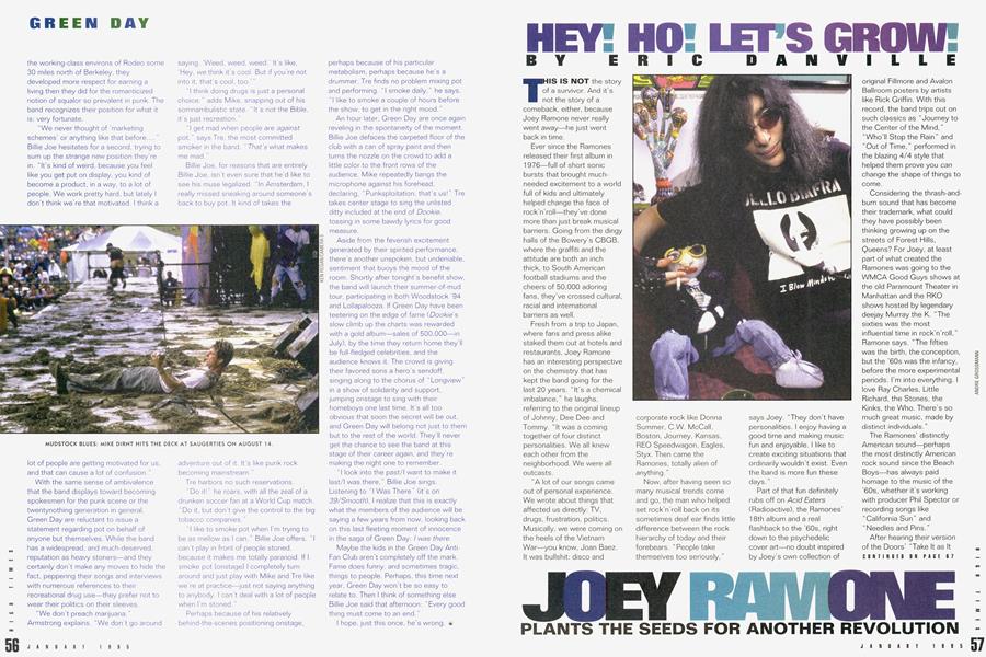 JOEY RAMONE PLANTS THE SEEDS FOR ANOTHER REVOLUTION
