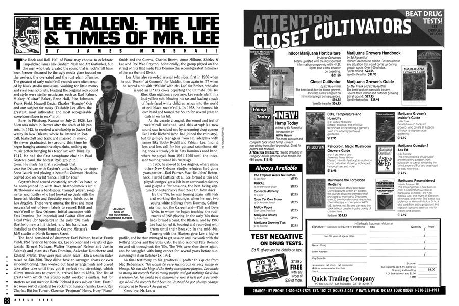 LEE ALLEN: THE LIFE & TIMES OF MR. LEE