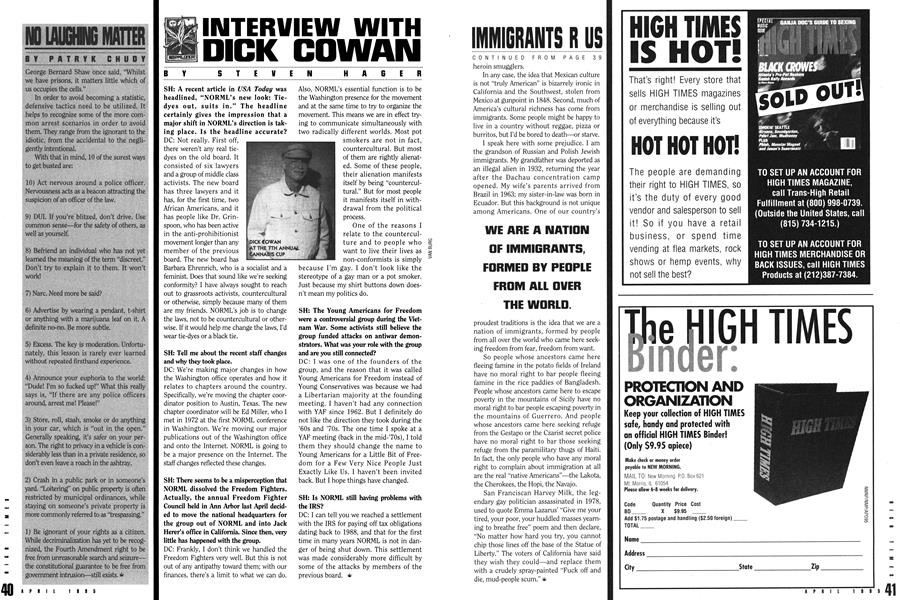 INTERVIEW WITH DICK COWAN