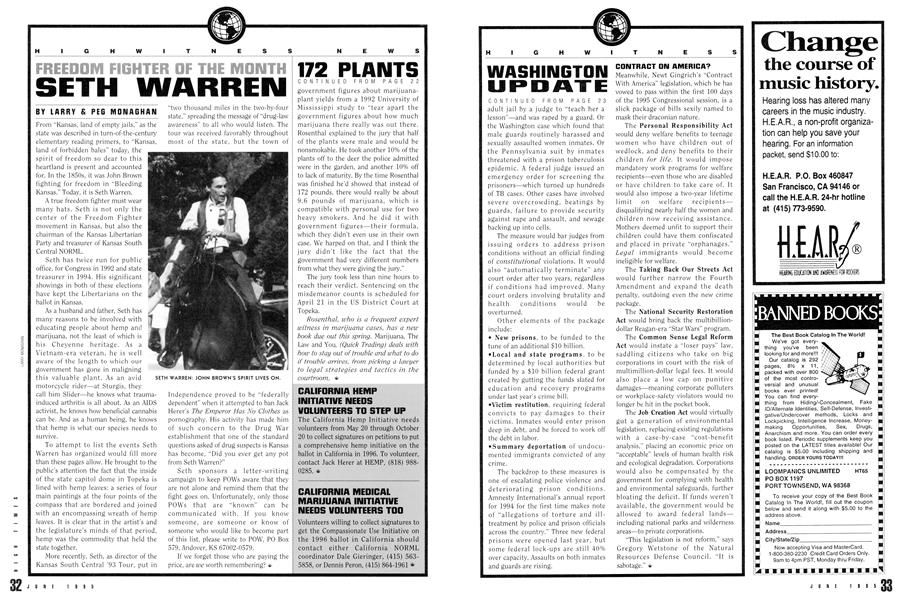 FREEDOM FIGHTER OF THE MONTH SETH WARREN
