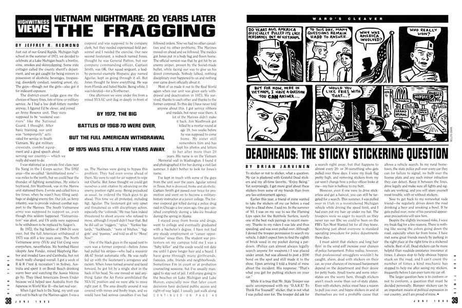 DEADHEADS: THE STICKY STICKERING QUESTION