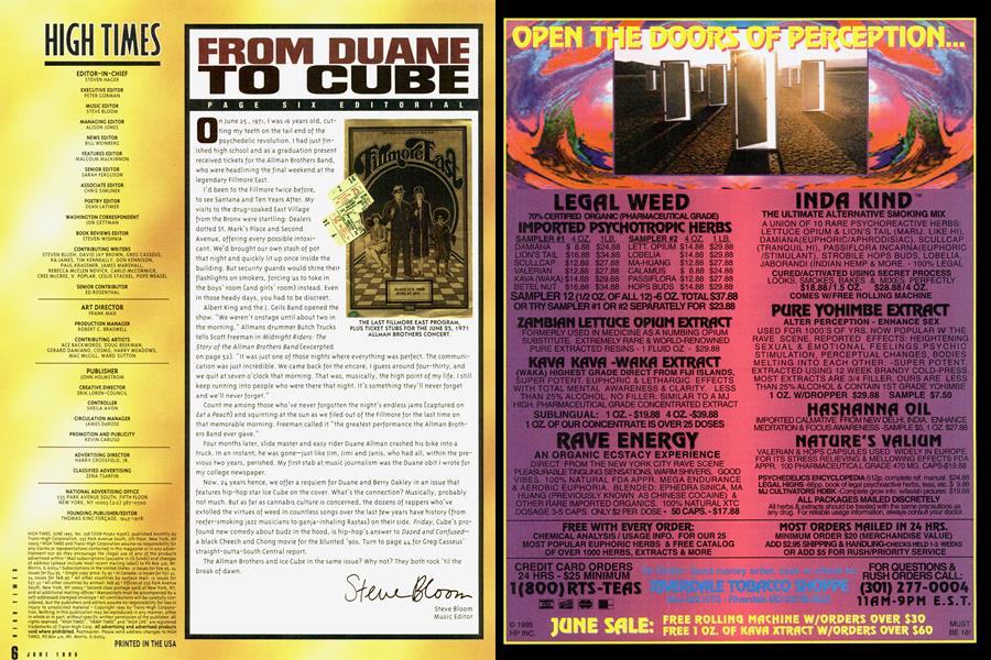 FROM DUANE TO CUBE