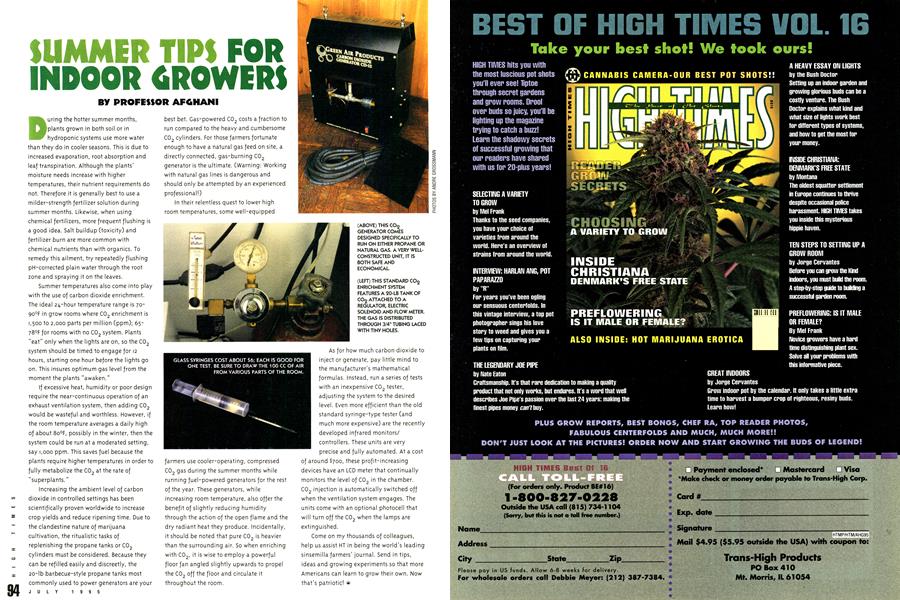 SUMMER TIPS FOR INDOOR GROWERS