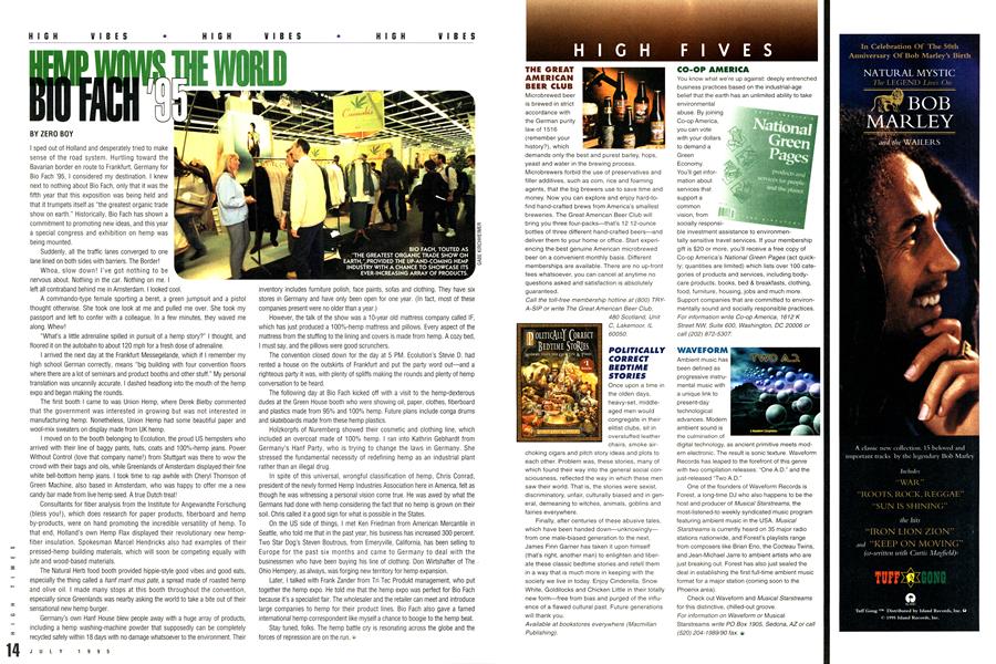 HEMP WOWS THE WORLD BIO FACH '95
