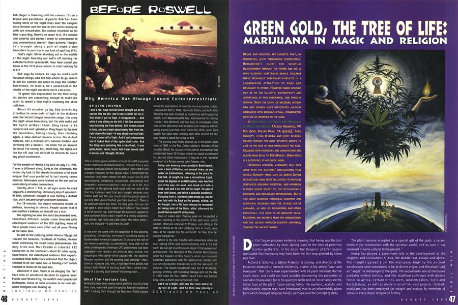 GREEN GOLD, THE TREE OF LIFE: MARIJUANA IN MAGIC AND RELIGION