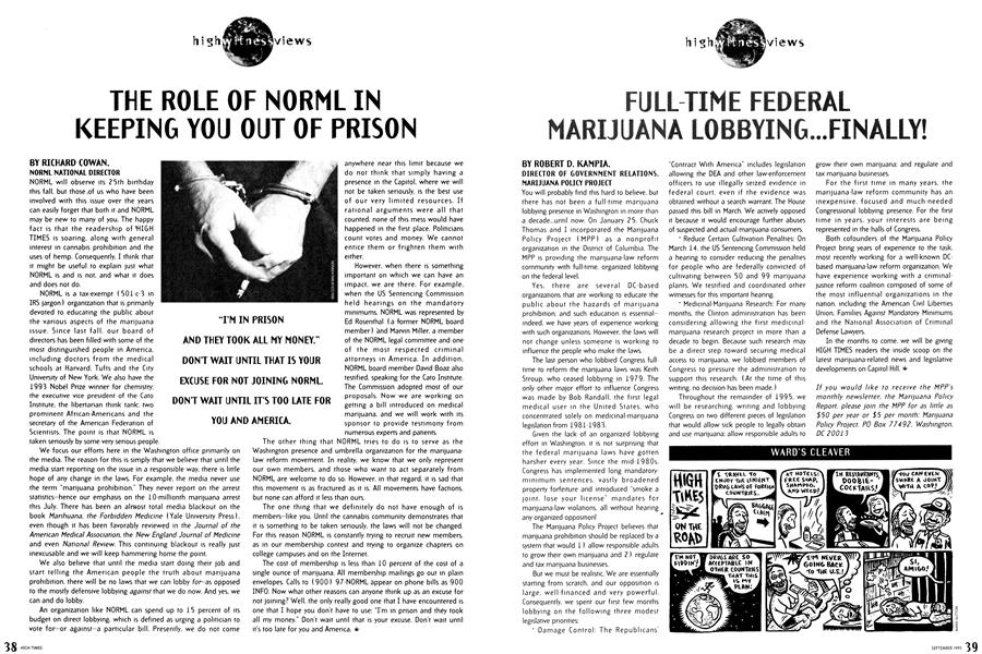 THE ROLE OF NORMLIN KEEPING YOU OUT OF PRISON