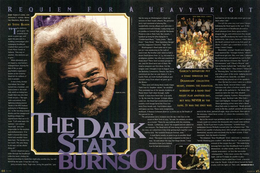 THE DARK STAR BURNS OUT
