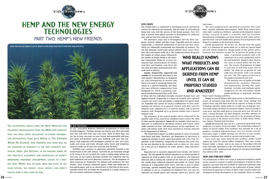 HEMP AND THE NEW ENERGY TECHNOLOGIES