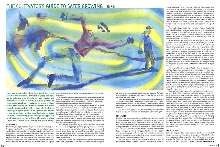 THE CULTIVATOR'S GUIDE TO SAFER GROWING