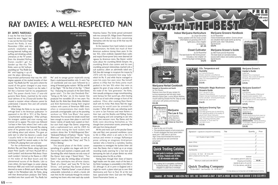 RAY DAVIES: A WELL-RESPECTED MAN