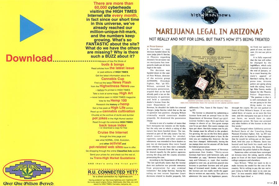 MARIJUANA LEGAL IN ARIZONA?