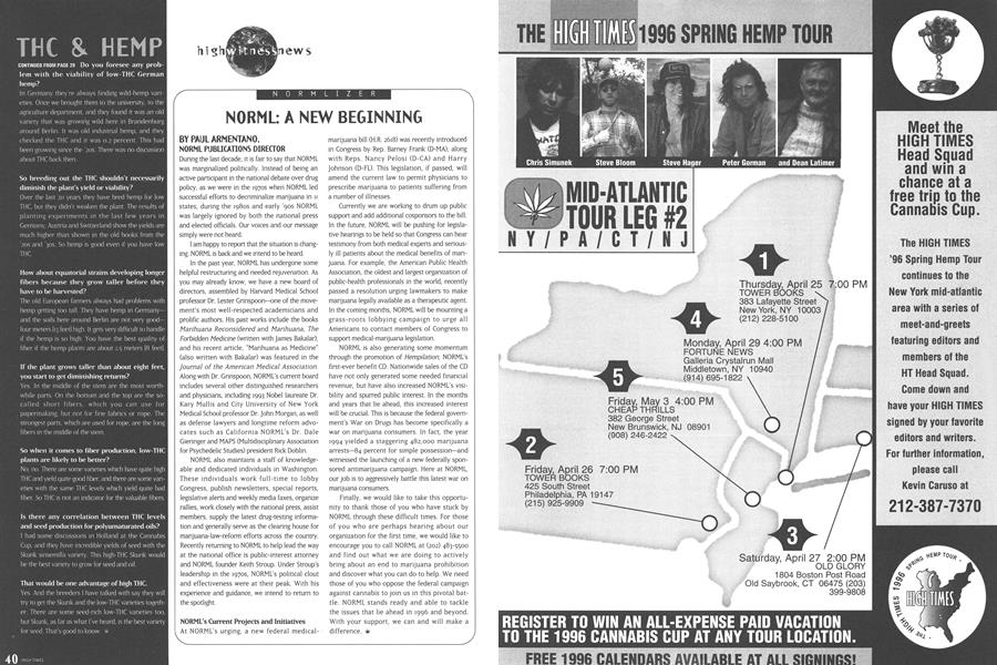 NORML: A NEW BEGINNING
