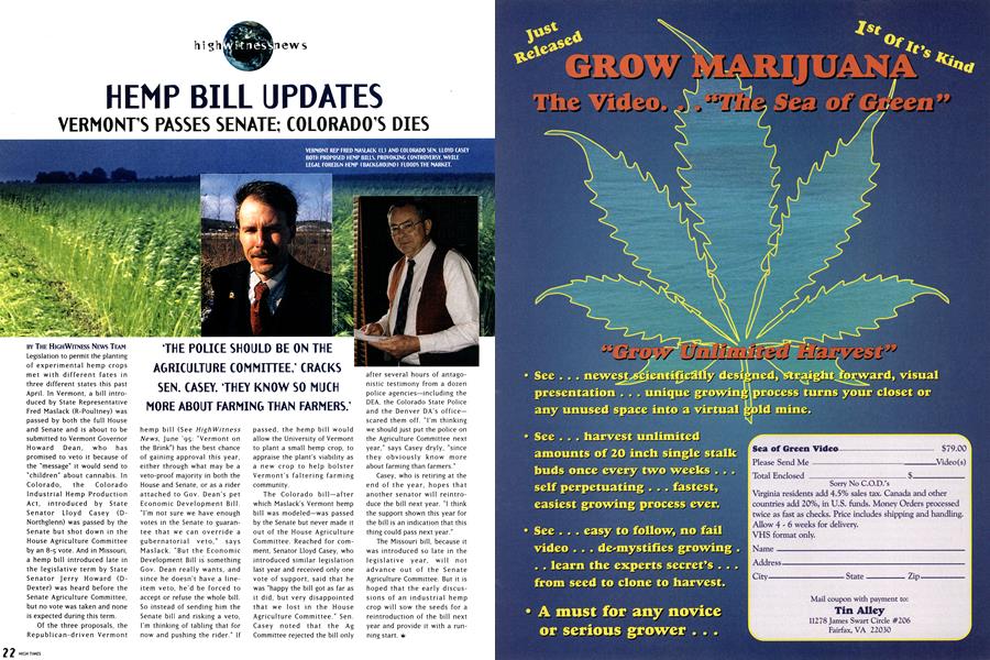 HEMP BILL UPDATES