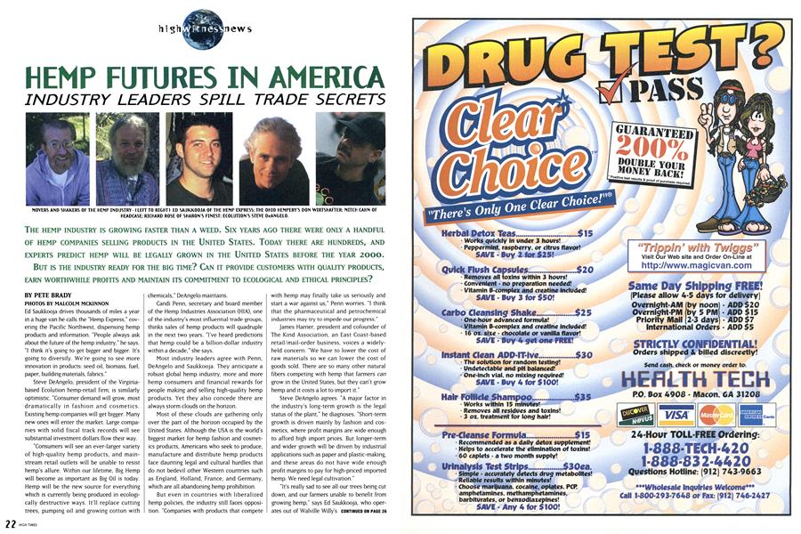 HEMP FUTURES IN AMERICA