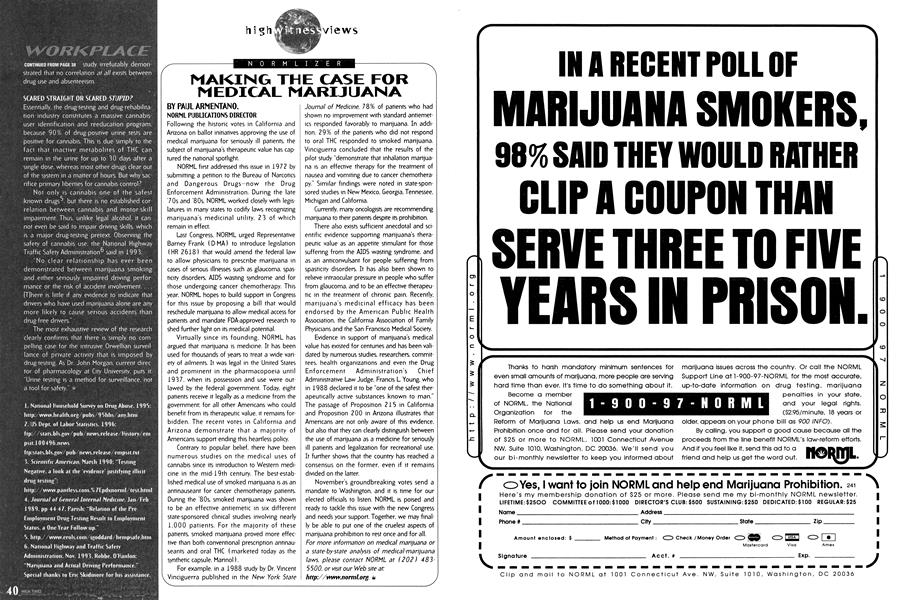 MAKING THE CASE FOR MEDICAL MARIJUANA