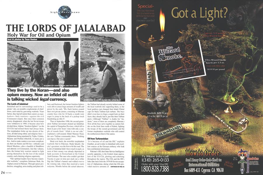 THE LORDS OF JALALABAD Holy War for Oil and Opium