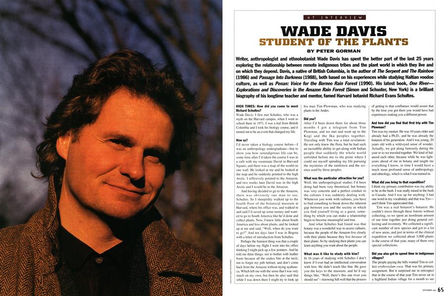 WADE DAVIS STUDENT OF THE PLANTS