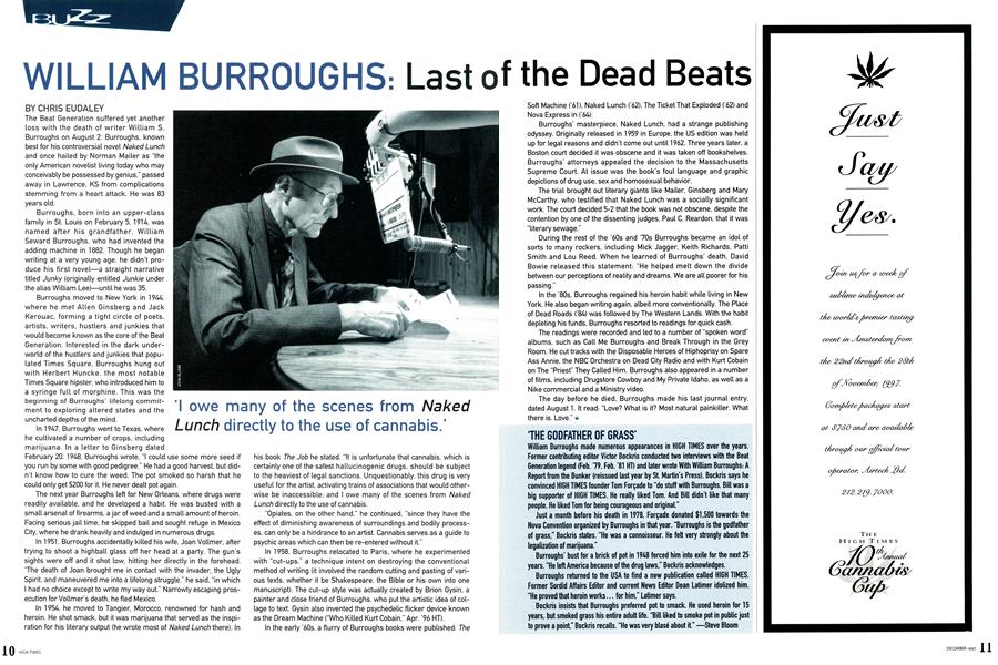 WILLIAM BURROUGHS: Last of the Dead Beats