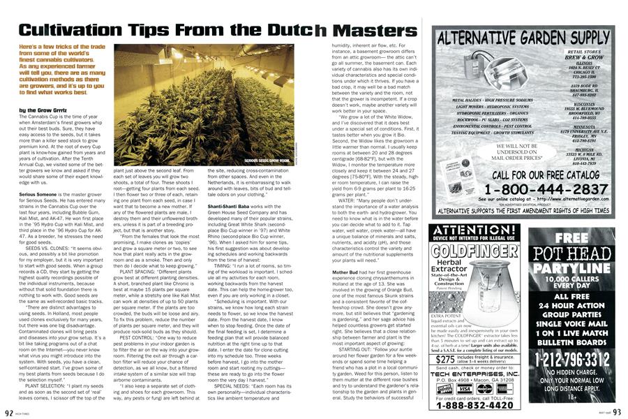 Cultivation Tips From the Dutc h Masters