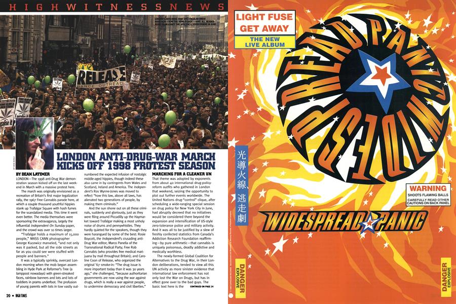 LONDON ANTI-DRUG-WAR MARCH KICKS OFF 1998 PROTEST SEASON