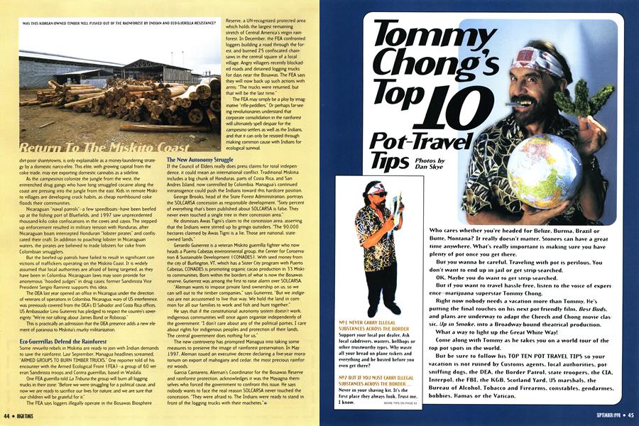 Tommy Chong's Top 10 Pot-Travel Tips