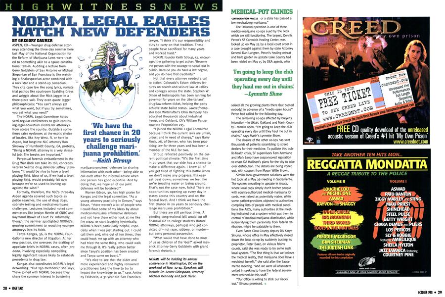 NORML LEGAL EAGLES HATCH NEW DEFENDERS