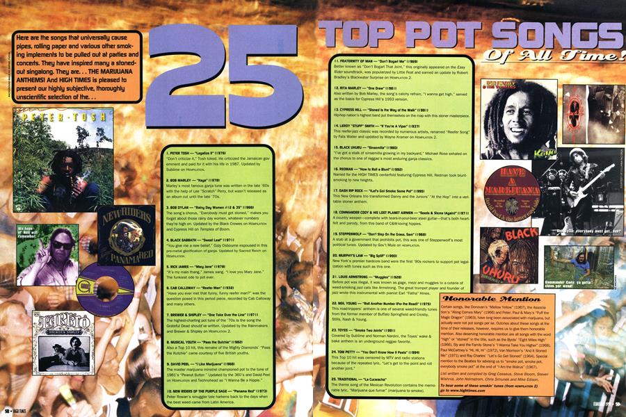 25 TOP POT SONGS OF ALL TIME!