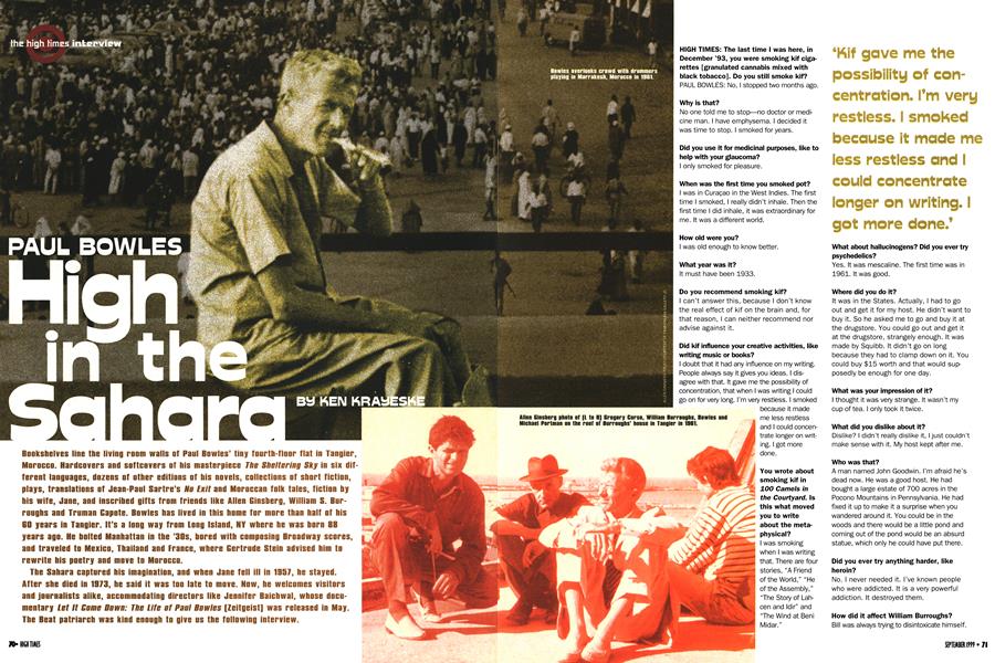 PAUL BOWLES High in the Sahara
