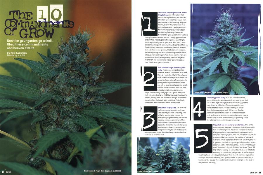 THE 10 COMMANDMENTS OF GROW