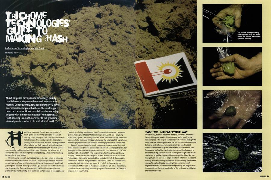 TRICHOME TECHNOLOGIES' GUIDE TO MAKING HASH