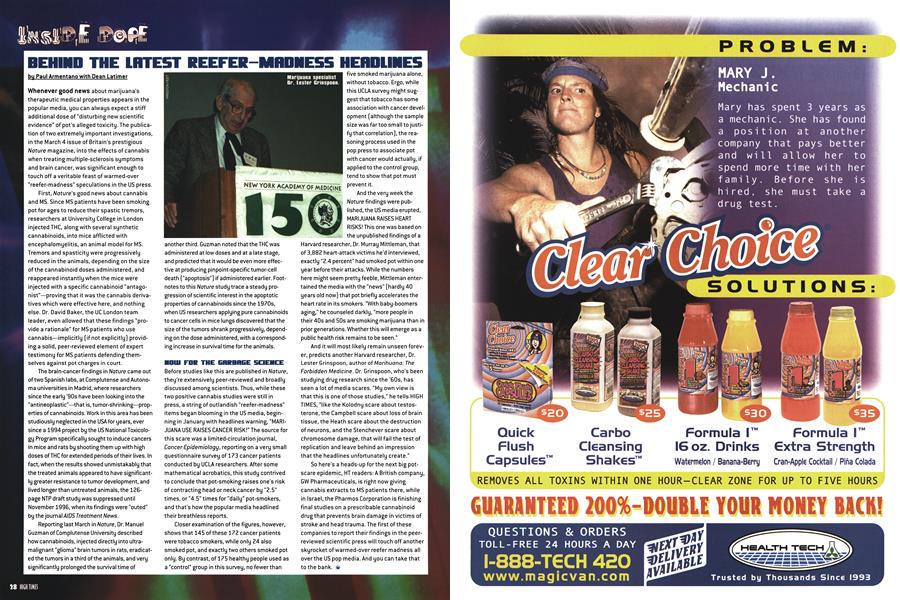 BEHIND THE LATEST REEFER-MADNESS HEADLINES