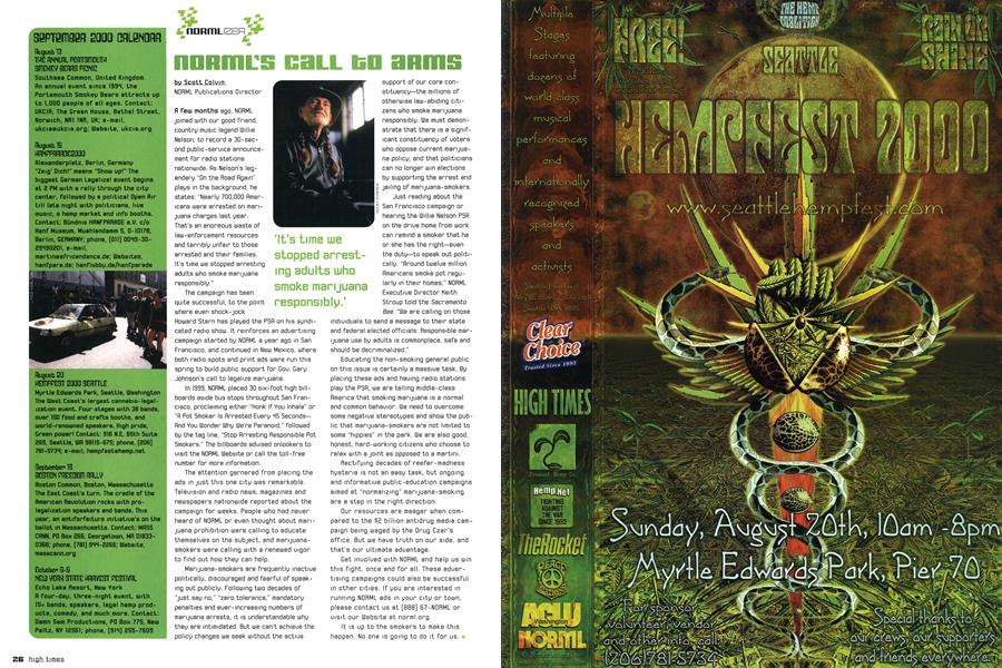 NORML'S CALL TO ARMS
