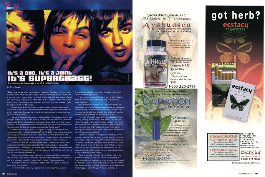 IT'S A BUD, IT'S A JOINT It'S SUPERGRASS!