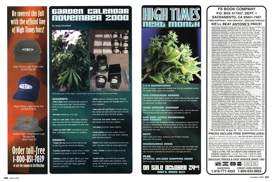 GARDEN CALENDER NOVEMBER 2000