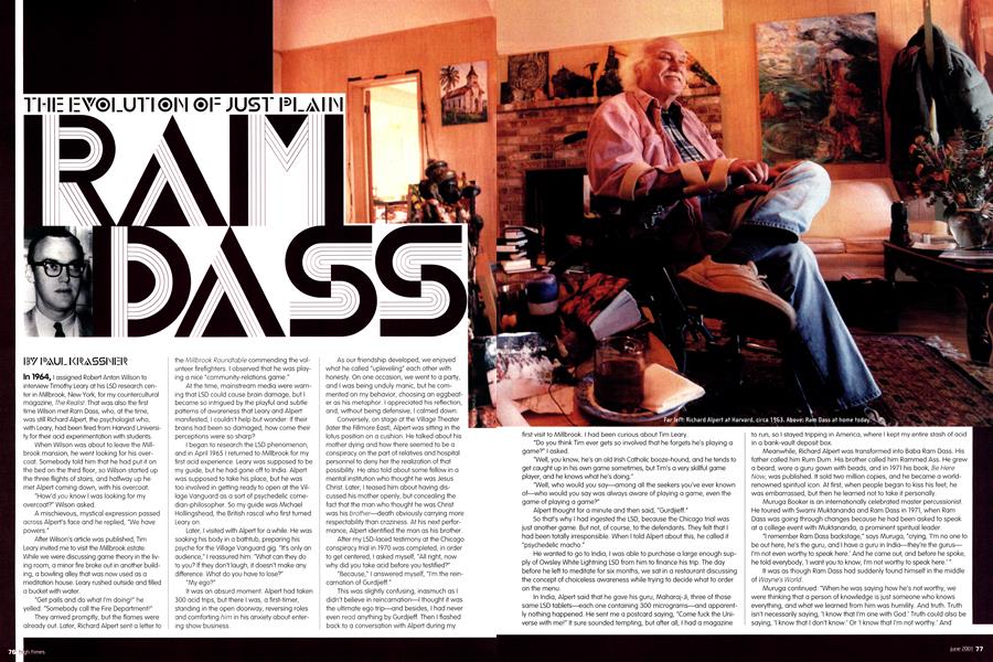 THE EVOLUTION OF JUST PLAIN RAM DASS