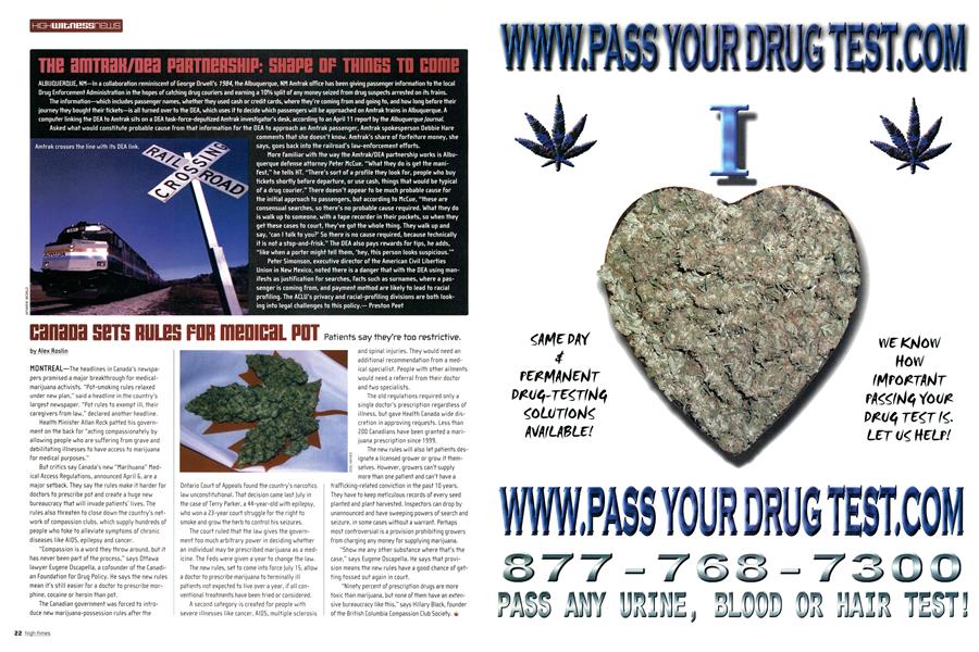 CANADA SETS RULES FOR MEDICAL POT