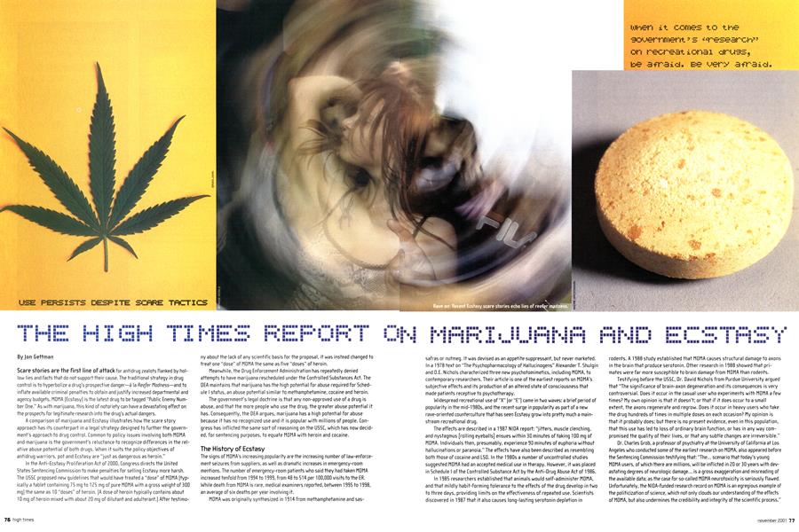 THE HIGH TIMES REPORT ON MARIJUANA AND ECSTASY