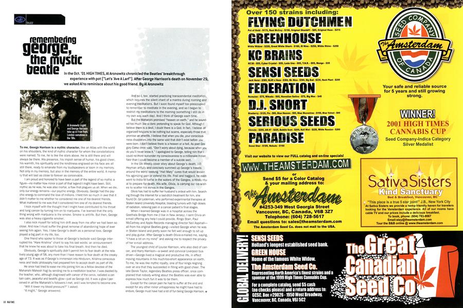 remembering george, the mystic beatle