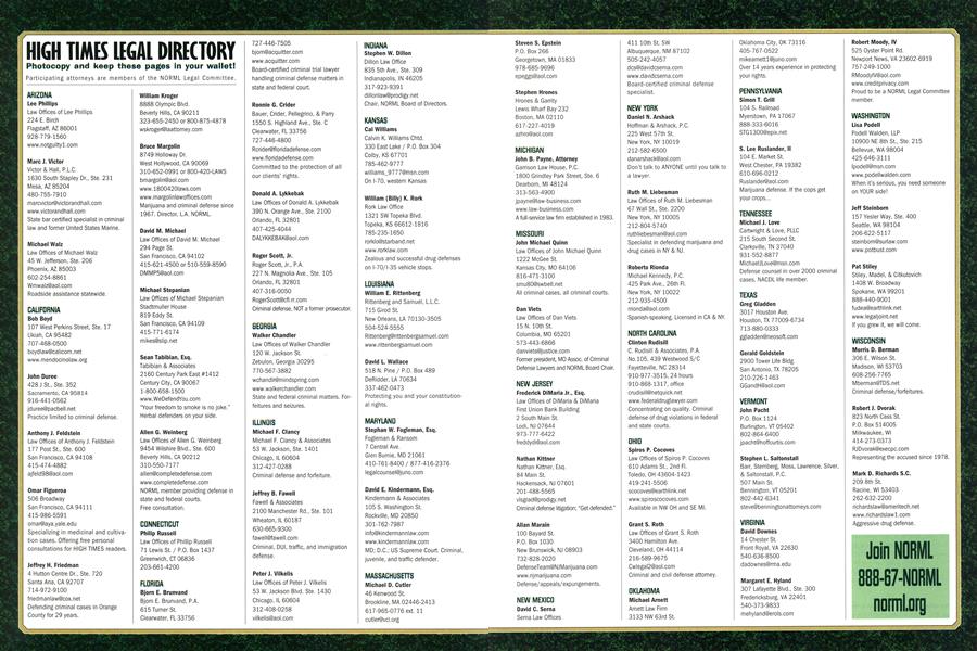 HIGH TIMES LEGAL DIRECTORY