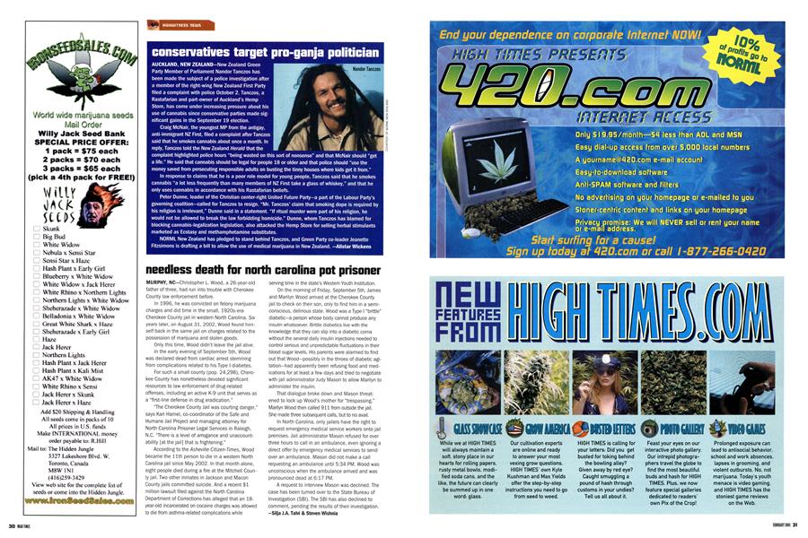needless death for north carolina pot prisoner