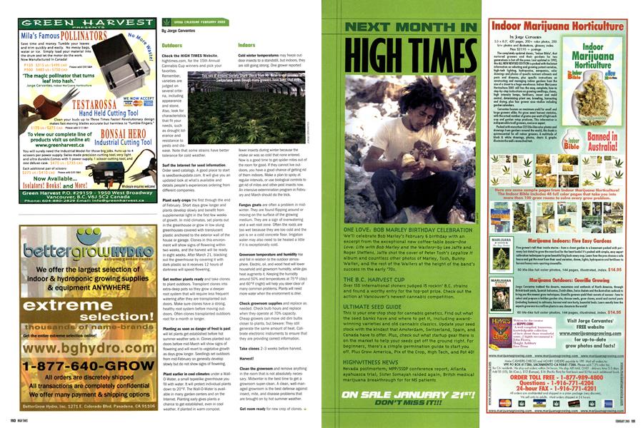 GROW CALENDAR FEBRUARY 2003